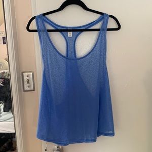AERIE “OFFLINE” BURNOUT CROPPED TANK TOP, LIGHT BLUE. NWOT. SZ XXL